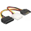 DeLOCK - Strømadapter - SATA-strøm (hann) til 4-pin intern strøm, SATA-strøm (hunn) - 17 cm