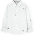 Boboli Poplin Printed Skjorte Med Lange Ermer