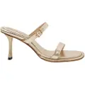 Neosens for woman. 331941182003_082 Leather sandals S3194 Nappa Champagne -Heel height: 8cm (36), Gold, 5 to 8 cm, None, Buckle, Casual