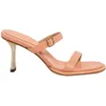Neosens for woman. 3319411WL003_043 Leather sandals S3194 Nappa orange -Heel height: 8cm (39), 5 to 8 cm, None, Buckle, Casual