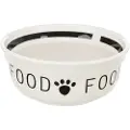 Trixie „Food bowl, ceramic, 2.6 l/ø 25 cm, white/black