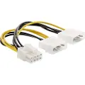 InLine 26628C, 0,15 m, PCI-E (8-pin), 2 x Molex (4-pin), Hankjønn, Hunkjønn, Rett