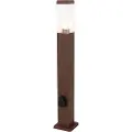 QAZQA Utendørslampe rustbrun 80 cm med stikkontakt IP44 - Malios