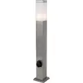 QAZQA Utendørslampe stål 80 cm med sokkel IP44 - Malios