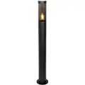 QAZQA Moderne utendørs stolpelampe sort 110 cm IP44 - Rox
