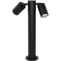 QAZQA Stående utendørslampe sort 45 cm IP44 justerbar 2-lys - Duo