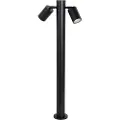 QAZQA Stående utelampe sort 80 cm IP44 justerbar 2-lys - Duo