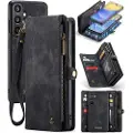 CASEME Samsung Galaxy A15 008 2-i-1 Multifunksjonell Lommebok-deksel - Svart