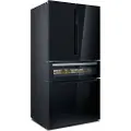 Siemens iQ700 KF96RSBEA - Kjøleskap/fryser - fransk dør underfryser - Wi-Fi - bredde: 90.6 cm - dybde: 73.6 cm - høyde: 183 cm - 572 liter - Klasse E - svart