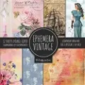 Crafty as Ever Ephemera Vintage Scrapbook Paper Pad 8x8 Scrapbooking Kit for Papercrafts, Cardmaking, DIY Crafts, Old Retro Theme, Decoupage Designs