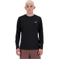 New Balance for man. MT41225 Sport Essentials T-shirt black (XXL), Casual, Snow, Long sleeve, Recycled Polister, Sustainable