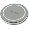 Qoltec RING - Trådløs ladepute - 10 watt - 1.2 A - QC 3.0 - grå