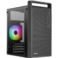 Aerocool PGS C Series CS-109-G-BK-v1 - MT - mini ITX / micro ATX - sidepanel med vindu (herdet glass) - ingen strømforsyning (ATX) - svart - USB/lyd