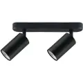 Macleans vegg- og taklampe, spot, bevegelig, aluminium, 2xGU10, 55x100 mm, svart matt, MCE452 B
