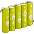 Goobay 55582, Oppladbart batteri, AA, Nikkelmetallhydrid (NiMH), 6 V, 5 stykker, 2100 mAh