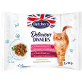 Butcher's Megapakke Butcher's Delicious Dinners katt 64 x 100 g - Miks: Kylling og lever, kylling og okse