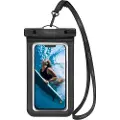 Spigen A601, Vannsportsaktiviteter, Smarttelefon, Sort, Gjennomsiktig, Polykarbonat, Klikkspenne, IPX8