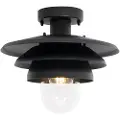 QAZQA Design utendørs taklampe sort IP44 - Morty