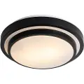 QAZQA Moderne taklampe sort med hvit 35 cm IP44 - Walden