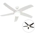 QAZQA Smart takvifte hvit med treprint 132 cm inkl. LED dimbar med fjernkontroll - Cool