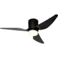 QAZQA Takvifte svart 123 cm inkl. LED dimbar med fjernkontroll - Patty