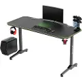Ultradesk FRAG, Rett, Friform, Rustfritt stål, Spilling, Sort, Grønn, 1400 mm