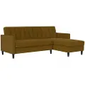 Dorel Home Dorel HomeSovesofa 3 seter med sjeselong CelineGulSovesofaerFra Homeroom