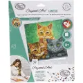 Crystal Art Cats, 18x18cm Crystal Art Card