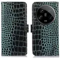 Mtp Products Xiaomi 14 Ultra Crocodile Series Lommebok-deksel i Lær med RFID - Grønn