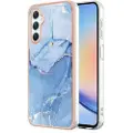 Mtp Products Samsung Galaxy A25 Marble Pattern Electroplated IMD TPU-deksel - Blå