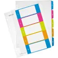 Leitz WOW A4+ - Inndeler - 5 deler - fortrykt: 1-5 - med fliker - gjennomskinnelig, multifarge