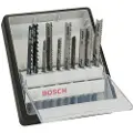 Bosch Robust Line - Bladsett for stikksag - for tre, metall, løvtre - 10 deler - T-skaft