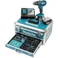 Makita DHP482RFX9 - Støthammer-bor/driver - trådløs - nøkkelfri borhylse 13 mm - 62 N·m - 2 batterier, inkludert lader - 18 V