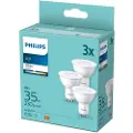 Signify - LED-pære for søkelys - form: PAR16 - klar finish - GU10 - 3 W (ekvivalent 35 W) - klasse F - hvitt lys - 3000 K (en pakke 3)