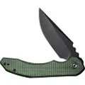 CIVIVI Bluetick, Green Canvas Micarta, Black Stonewash