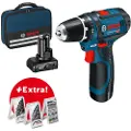 Bosch GSR 12V-15 i veske + tilbehør i 39 deler