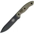 ESEE CM6 Combat Tactical, green canvas micarta