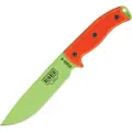 ESEE Model 6, venom green, orange G10, black plastic sheath