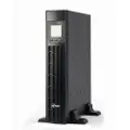 Gembird EnerGenie EG-UPSRACK-10 - UPS (rackmonterbar/ekstern) - AC 220 V - 800 watt - 1000 VA - 7 Ah - USB, Ethernet - utgangskontakter: 4 - 3.4U - svart