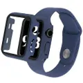 Mtp Products Apple Watch Series 7/8 Plastdeksel med Skjermbeskytter - 45mm - Mørkeblå