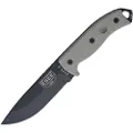 ESEE Model 5, serrated, OD green, black kydex sheath