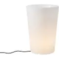 QAZQA Smart gulvlampe for utendørs med plantepotte hvit IP65 inkl. LED Wifi A60 - Verano