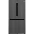 Bosch Serie 6 KFN96AXEA, Frittstående, Fransk Dør, Sort, Berøringskontroll, LED, På dør