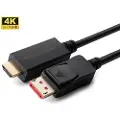 Microconnect - Adapterkabel - DisplayPort hann låst til HDMI hann - 3 m - svart - 4 K 60 Hz (4096 x 2160) støtte