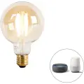 Calex Smart E27 LED-pære G95 gull 7W 806lm 1800K - 3000K
