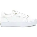 Carmela for woman. 16193403-BLANCO Leather trainers 161934 white (39), Flat, Laces, Casual