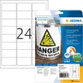 Herma Special - Polyetylen (PE) - matt - selvklebende - hvit - 63,5 x 33,9 mm 240 etikett(er) (10 ark x 24) filmetiketter