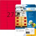Herma Special - Papir - matt - permanent selv-adhesiv - lysende rød - 63.5 x 29.6 mm 540 etikett(er) (20 ark x 27) fluorescerende etiketter