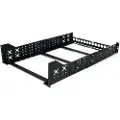 StarTech.com 3U Universal Server Rack Rails - TAA Compliant Fixed Mounting Rails - 19" Adjustable Depth Rack Mount Rails (UNIRAILS3U) rack rail - 3U