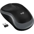 Logitech M185 - Mus - optisk - trådløs - 2.4 GHz - USB trådløs mottaker - grå